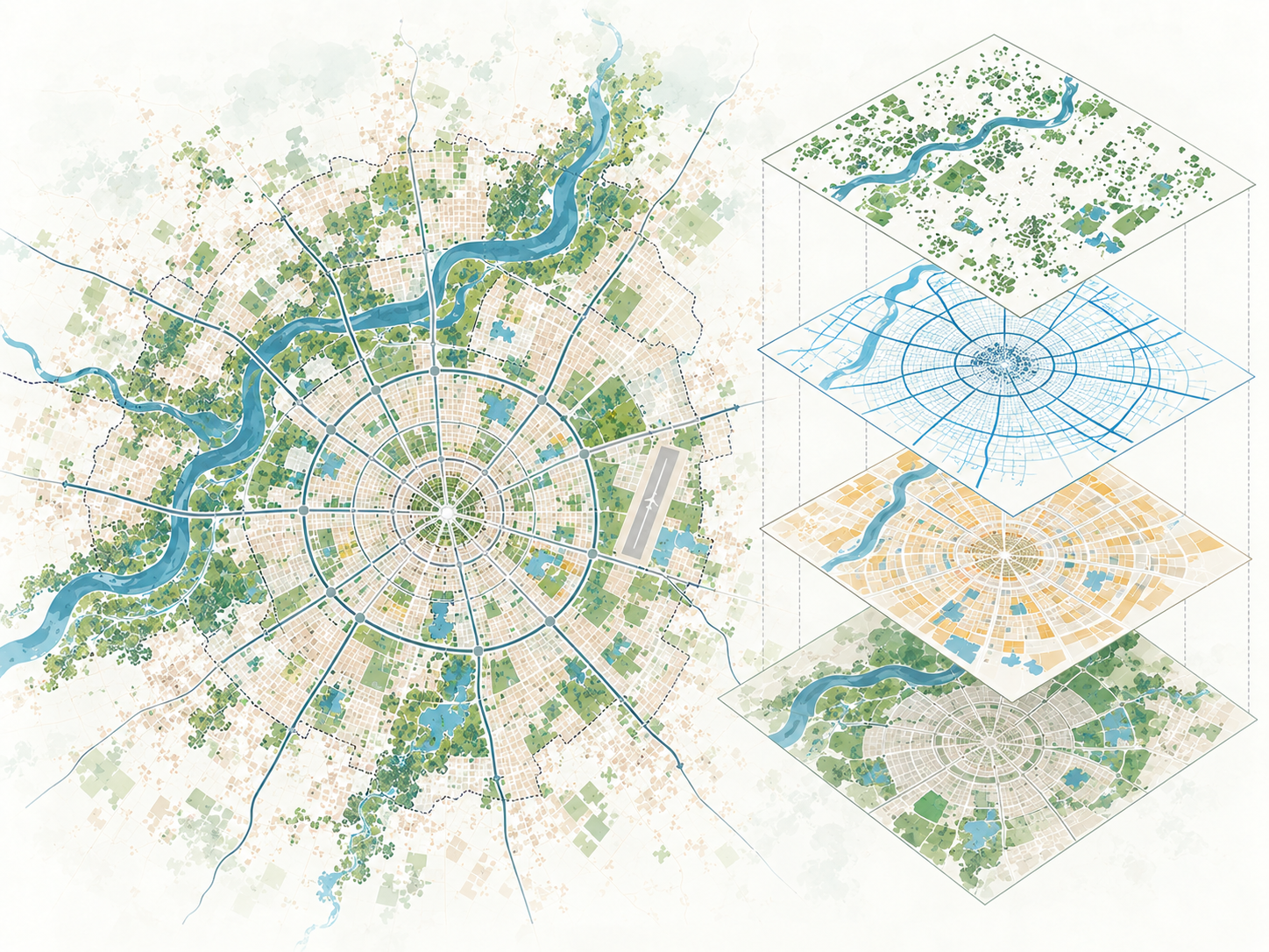 Cartografía y capas vectoriales de Santa Cruz de la Sierra
